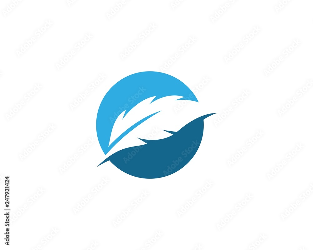 feather logo vector