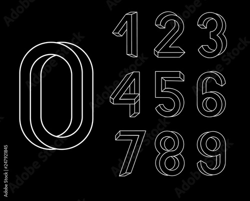 Impossible Geometry letters. Impossible shape font. Low poly 3d characters. Geometric font. Isometric graphics 3d abc.