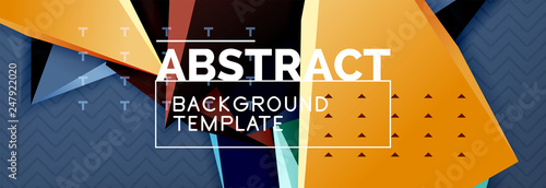 3d triangular shapes geometric background. Origami style pattern with triange shapes for decorative design. Poster design. Line design. Modern presentation template
