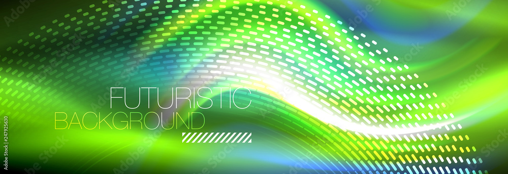 Fluid colors mixing glowing neon wave background, holographic texture Fluid colors mixing glowing neon wave background, holographic texture