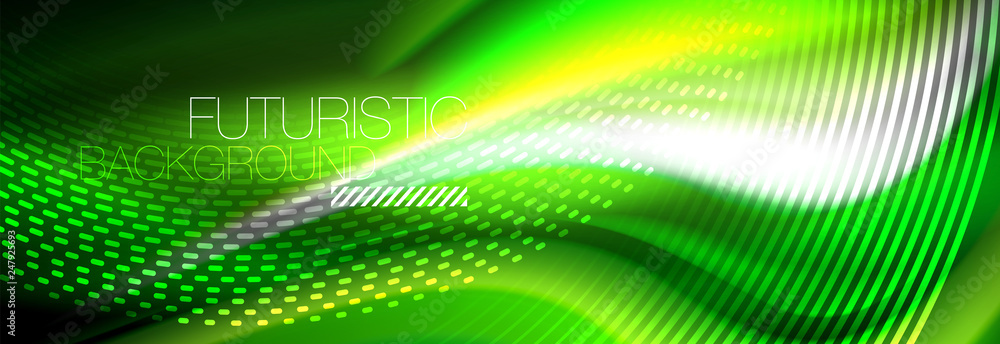 Fluid color neon wave lines background, neon liquid color futuristic paint template Fluid color neon wave lines background, neon liquid color futuristic paint template