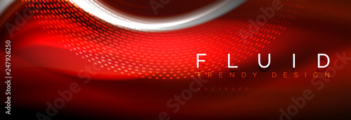 Fluid colors mixing glowing neon wave background, holographic texture