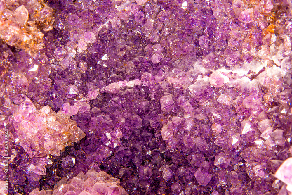 Amethyst, gemstone druse for stone healing