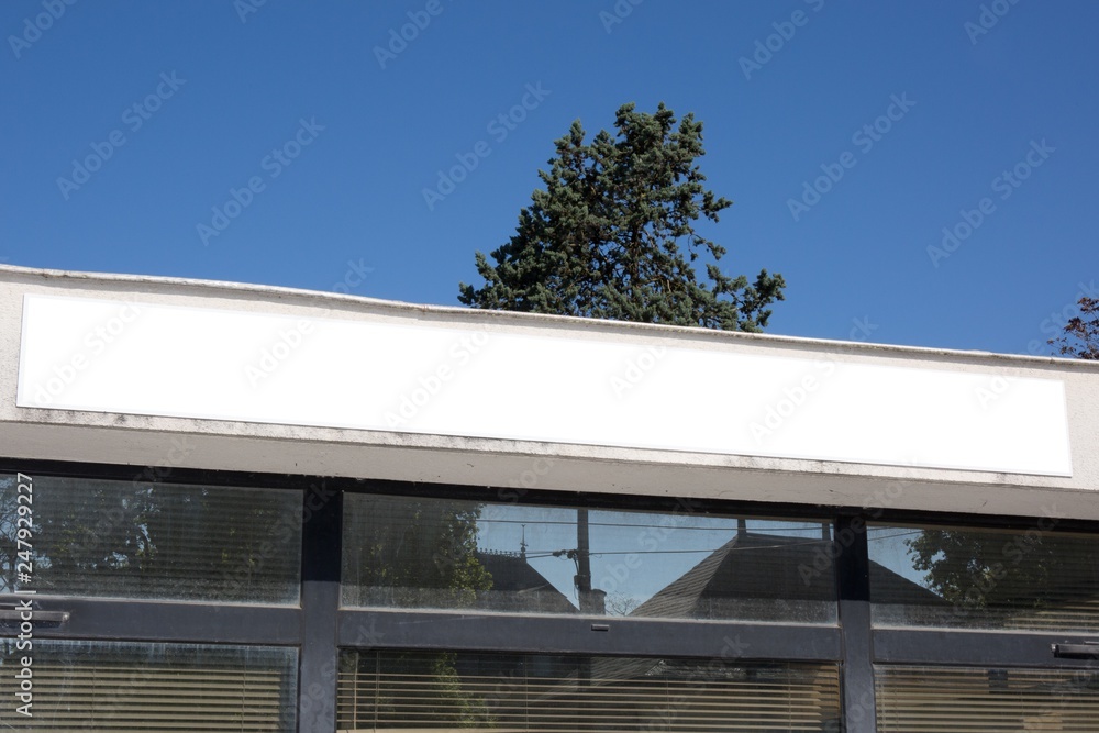 billboard mockup in building street business commercial shop banner blanck empty for text advertising