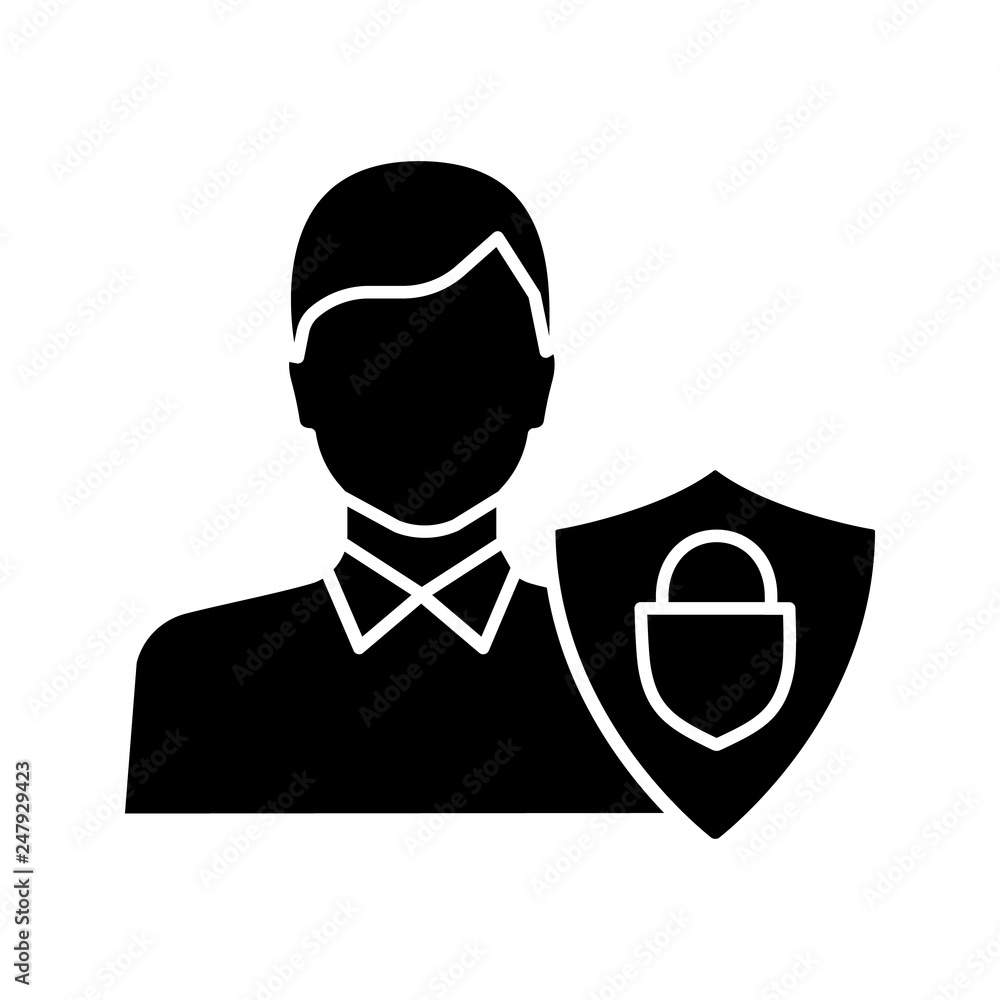 Customers protection glyph icon Customers protection glyph icon