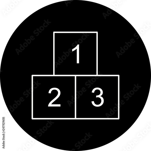  Vector 123 Cubes Icon