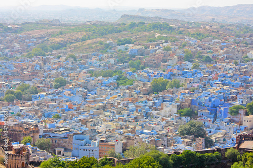 Blue Houses Of The Hindu Brahmin Caste, Jodhpur, Rajasthan