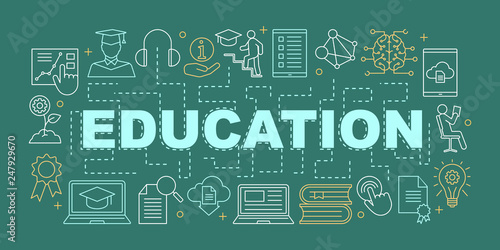 Education word concepts banner