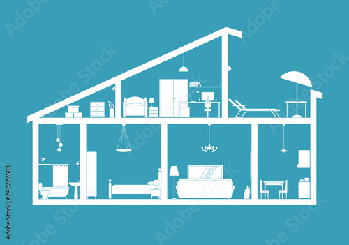 House blueprint - section view