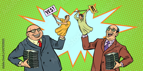 yes no hate voters. election policy manipulation