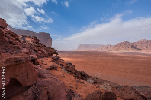 Jordanian desert in Wadi Rum, Jordan