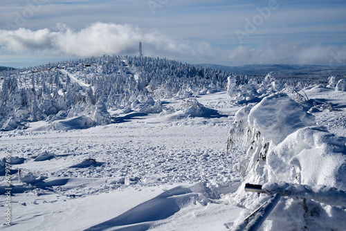 Winterlandschaft im Erzgebirge rund um Oberwiesenthal und den Fichtelberg
