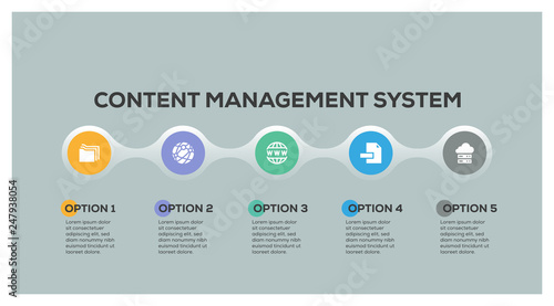 CONTENT MANAGEMENT SYSTEM INFOGRAPHIC DESIGN
