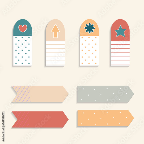 Colorful sticky note set