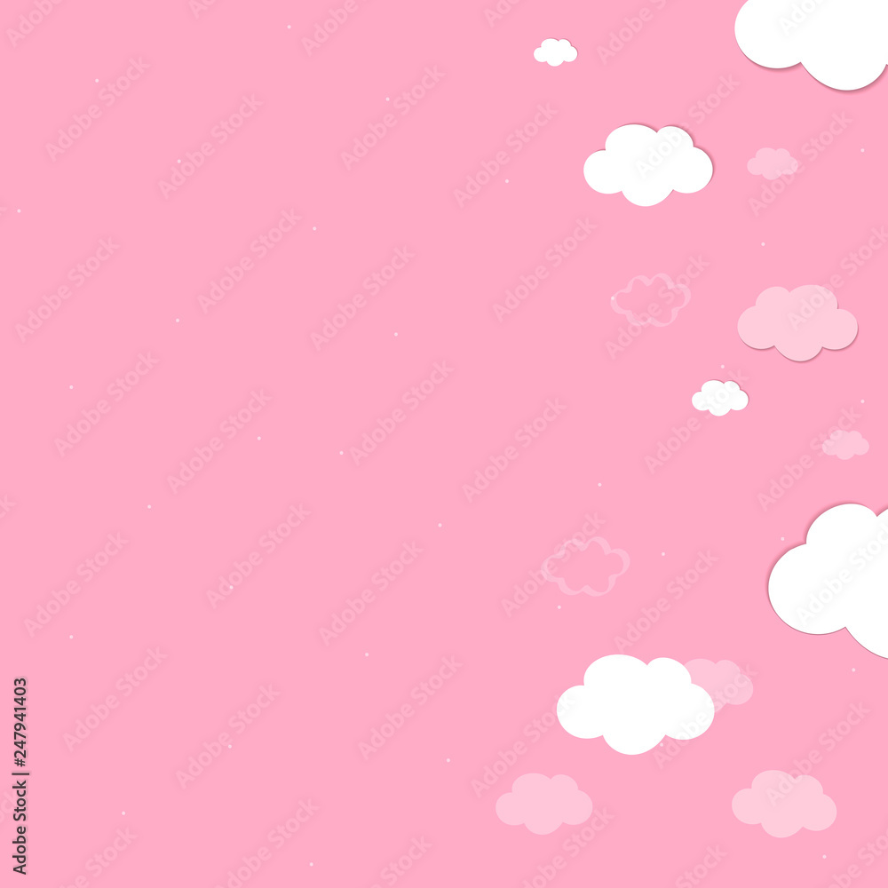 Cloudy pink sky background