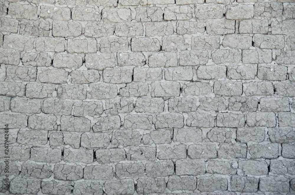 Obraz premium Ancient adobe wall closeup, Egypt