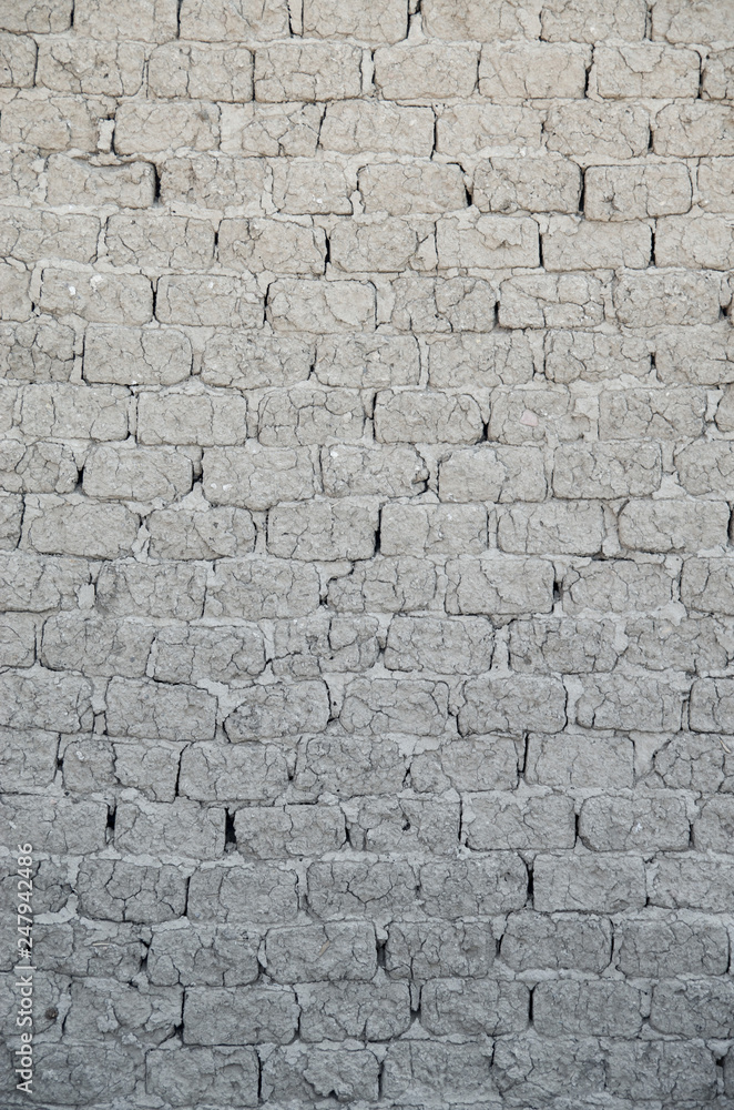 Obraz premium Ancient adobe wall closeup, Egypt