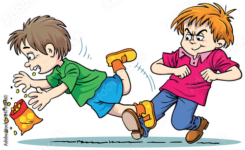 child trip over