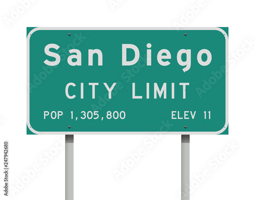 San Diego City Limit road sign