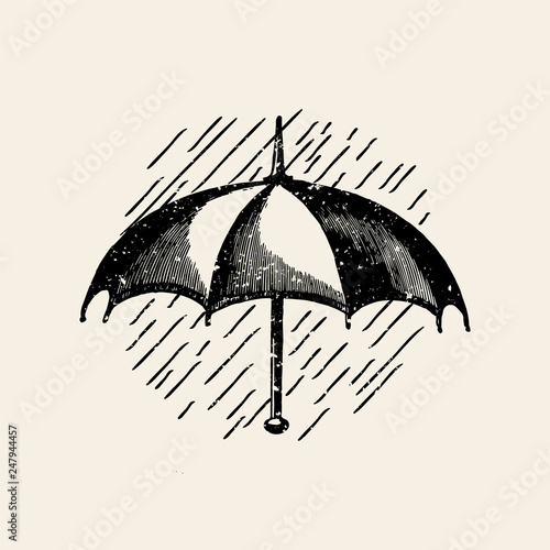 Classic umbrella logo illustration
