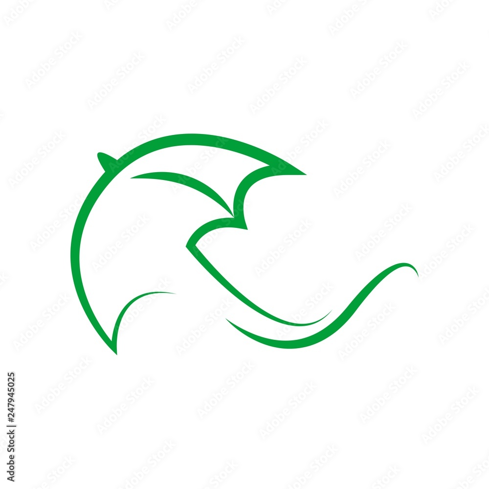 Simple umbrella vector Simple umbrella vector