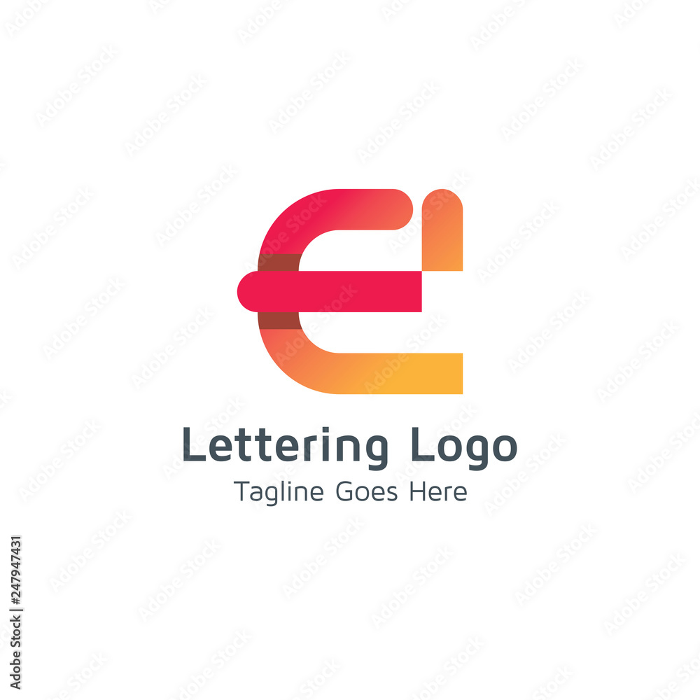 Lettering E Vector Lettering E Vector