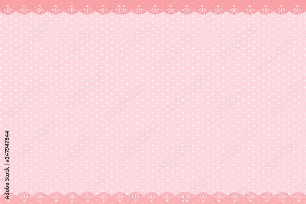 Dot white pink wallpaper