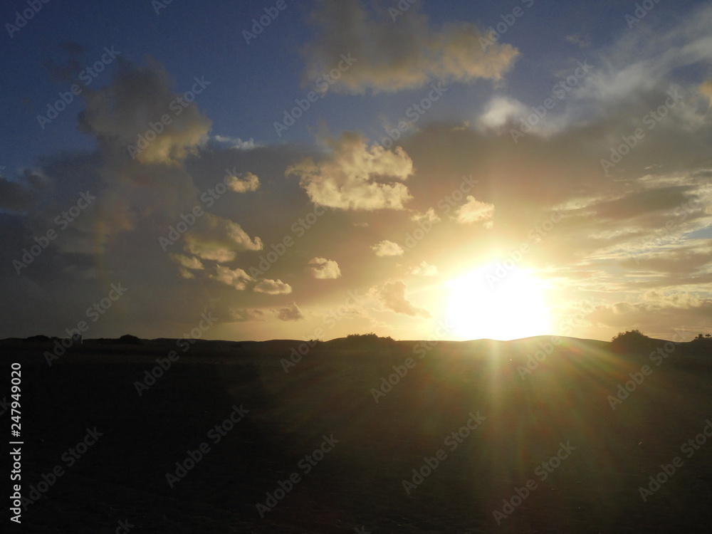 Obraz premium Tramonto sul deserto