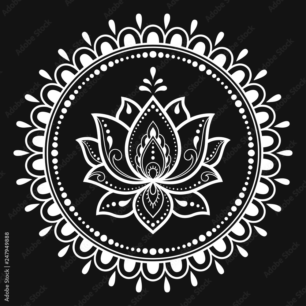 Mandalas ethnic style decorative lotus flower Vector Image