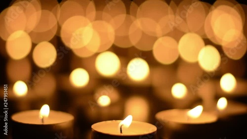 Candles on Dark Background for Thanksgiving, Valentines Day, Happy Birthday, Memorials, Festive, Christmas and Romance