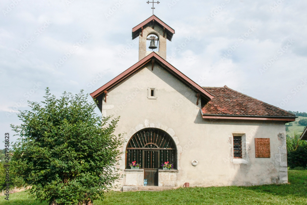 Thorens France  31-08-2007. Little chapel  near Thorens in Haute Savoie in France.