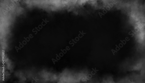 Frame smoke misty texture effect for film , text or space . Border texture overlays