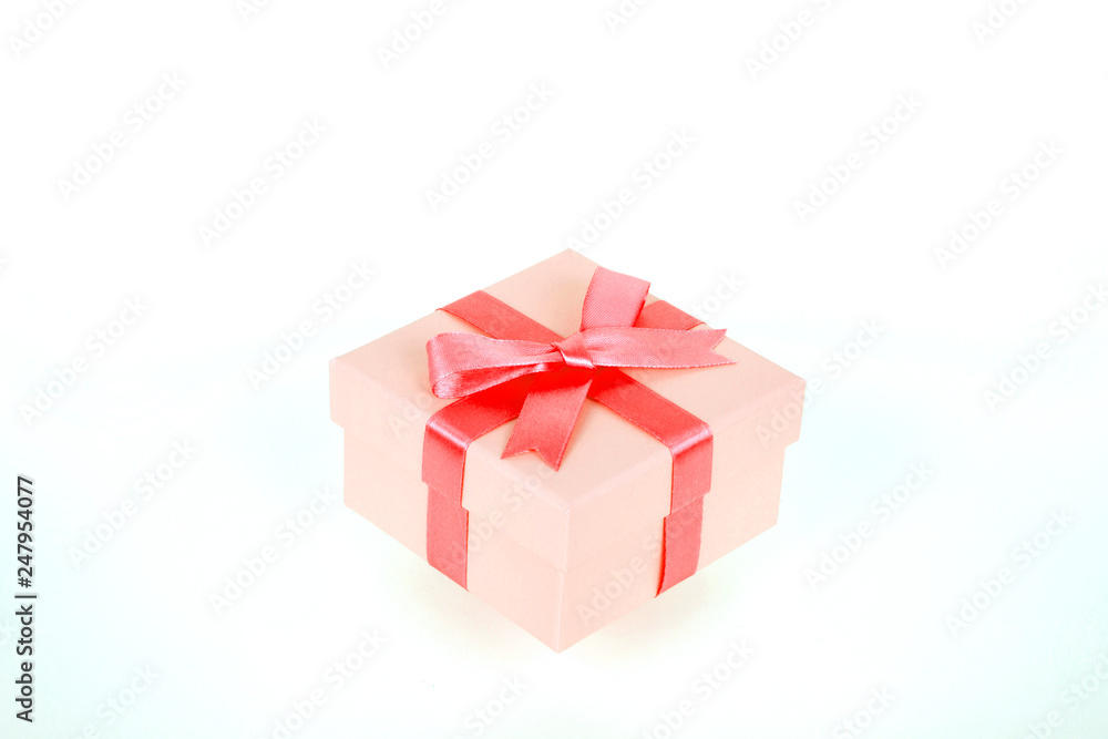gift box with red bow and white background gift box with red bow and white background