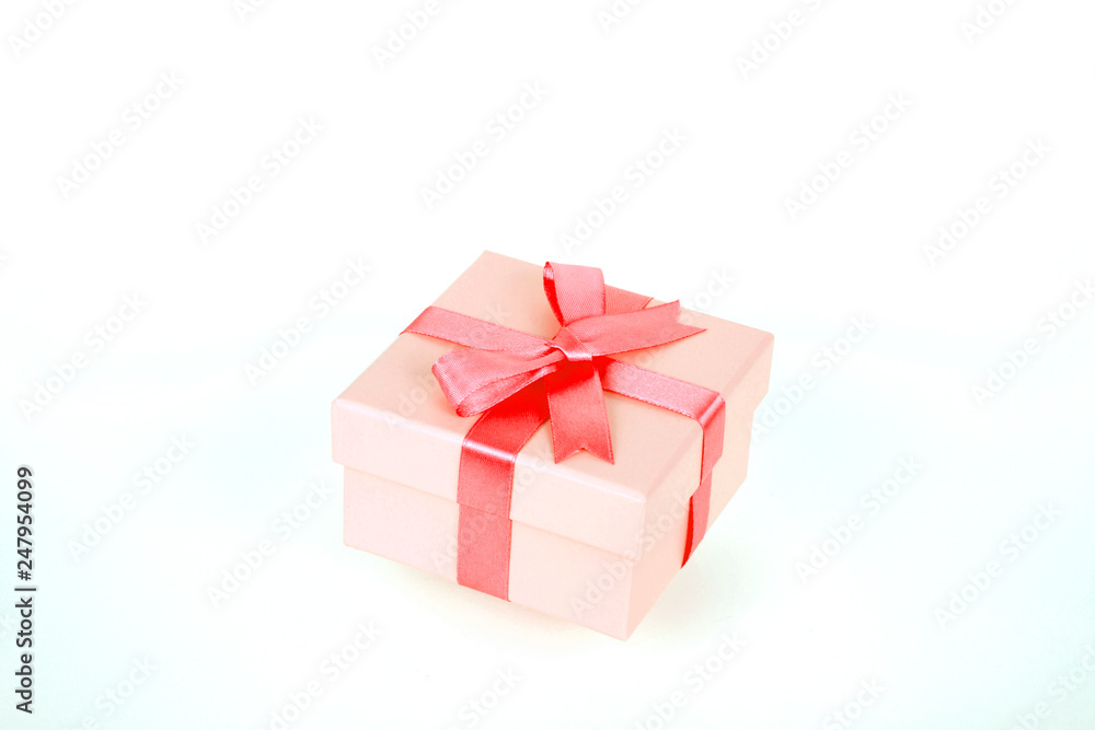 gift box with red bow and white background gift box with red bow and white background