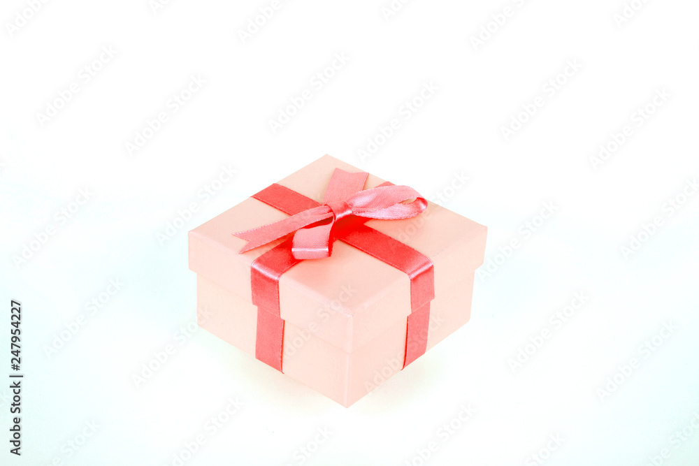 gift box with red bow and white background gift box with red bow and white background