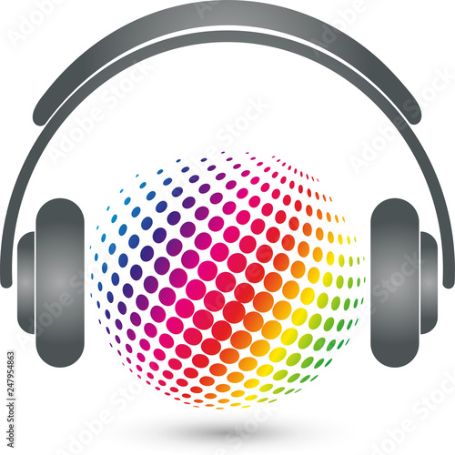Kopfhörer, Equalizer, Technologie, Musik, Logo