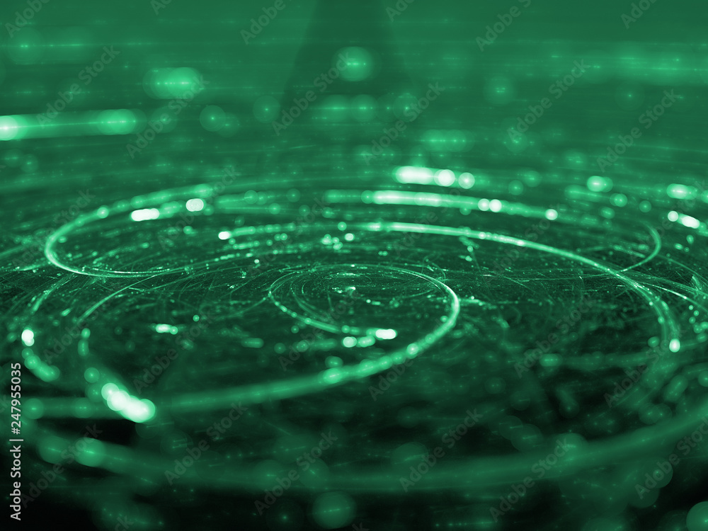 Futuristic cyberspace, green abstract techno background. Futuristic cyberspace, green abstract techno background.