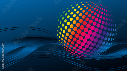 Kreise und Wellen, Musik und Sound, Technologie Hintergrund