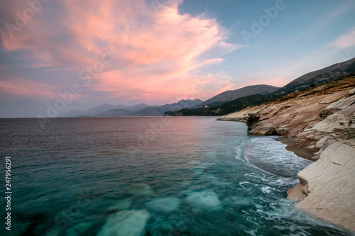 Albanian Riviera, Sunrise, Sunset coastline Albania