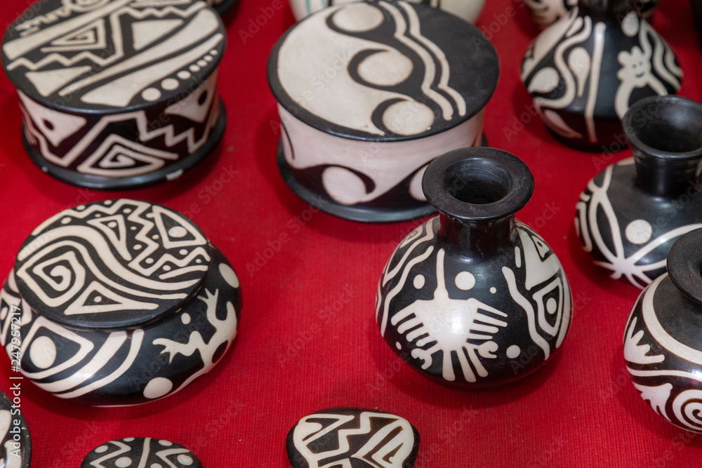 Crafts, Colorful souvenirs in Cuzco, Peru. local souvenirs in the craft market
