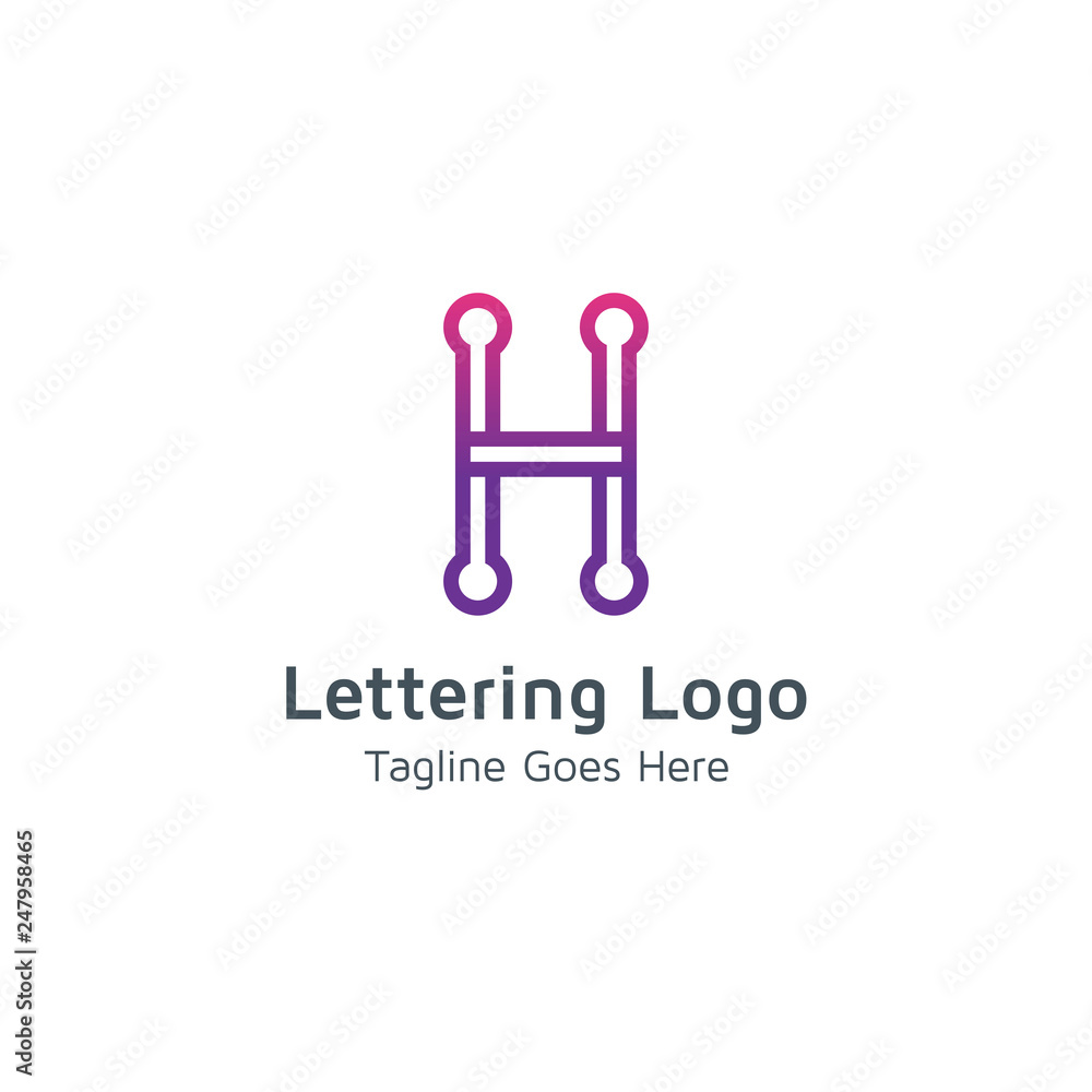 Lettering H Vector Lettering H Vector