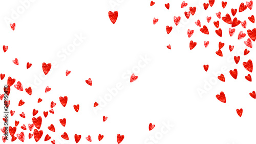 Valentines day sale with glitter hearts.