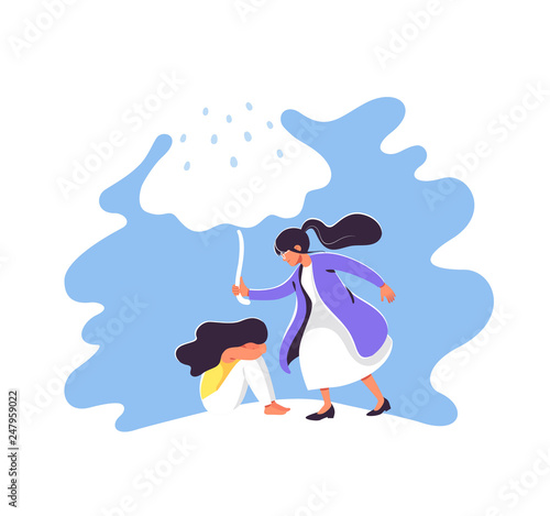 Mental health concept vector illustration