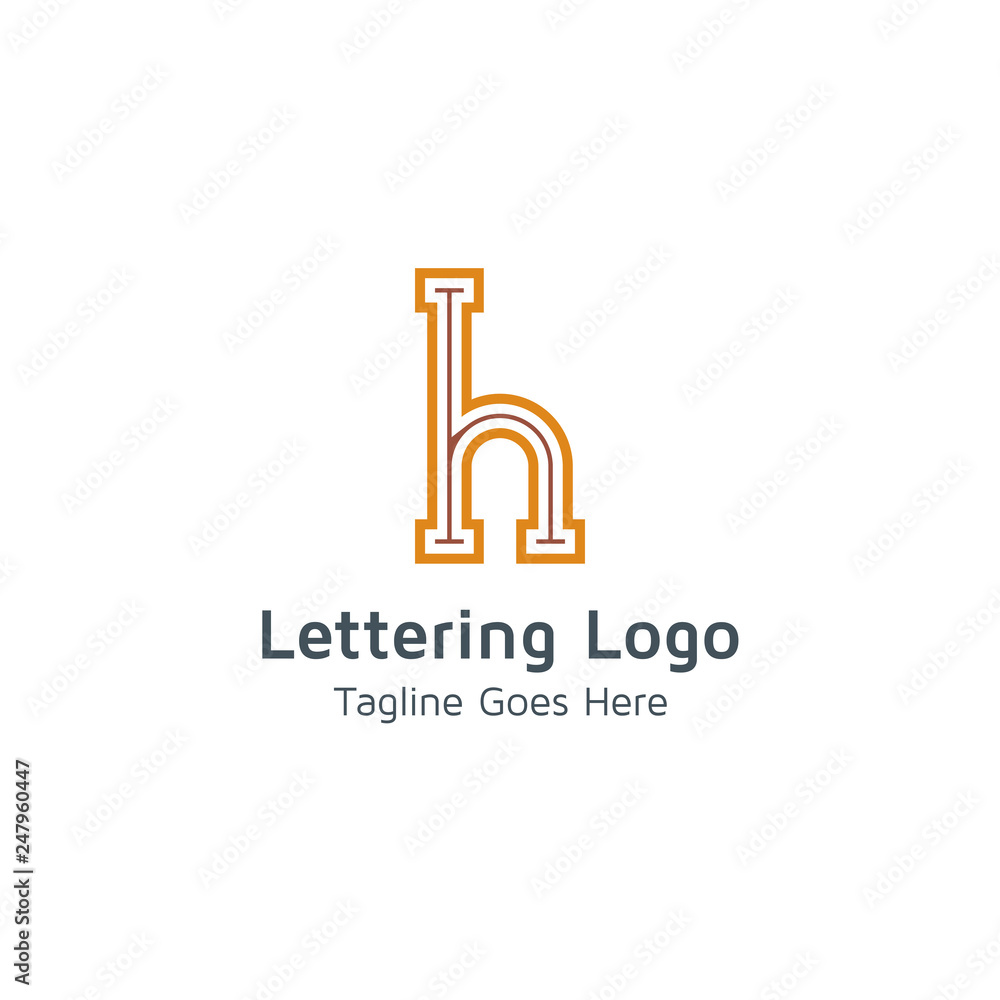 Lettering H Vector