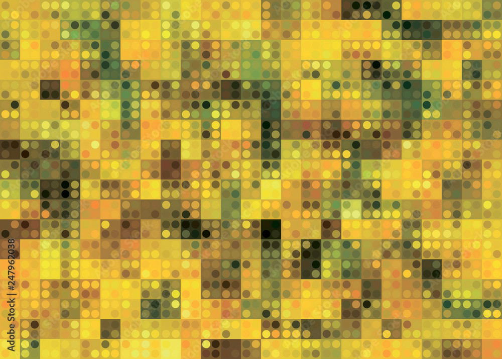 Fototapeta premium Yellow abstract pixel background
