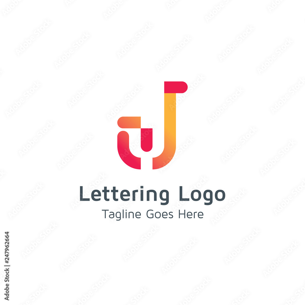 Lettering J Vector