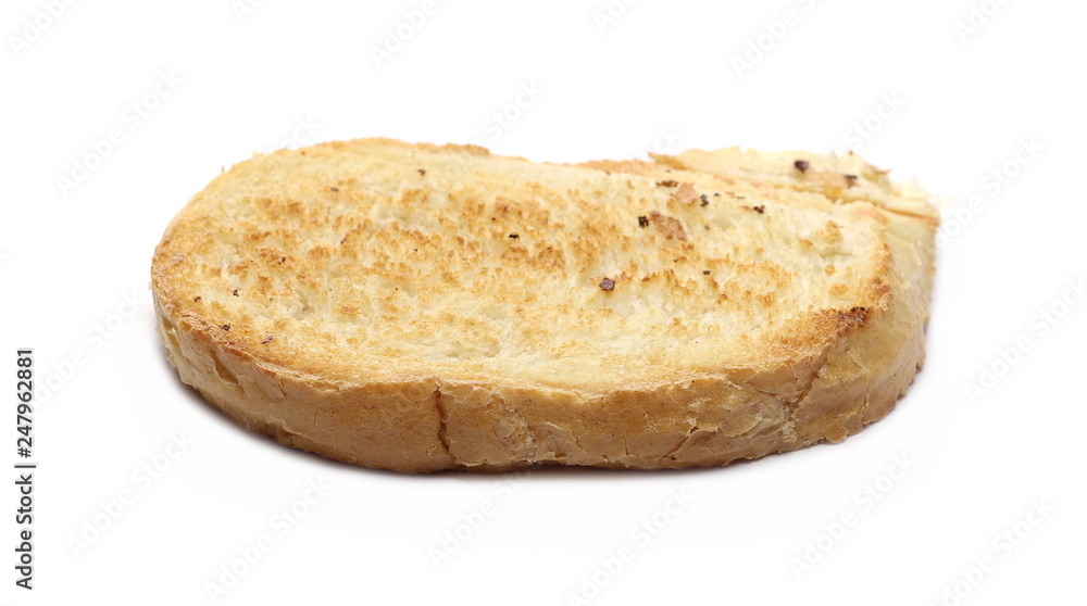Toast slice isolated on white background
