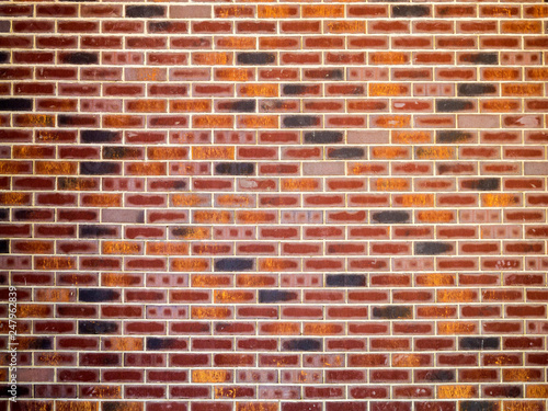 The texture of clinker bricks on the walls. Background