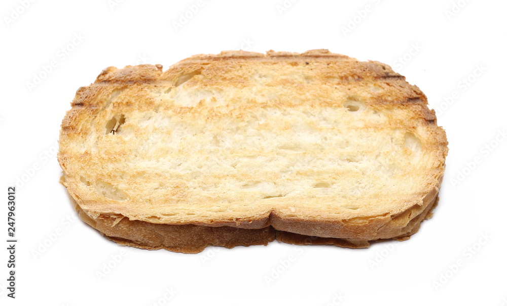 Toast slice isolated on white background Toast slice isolated on white background