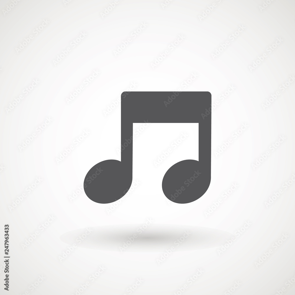 Music note icon in trendy flat style isolated on background. Music note icon page symbol for your web site design logo, app, UI. Vector illustration, EPS10. - Vector. Music note icon in trendy flat style isolated on background. Music note icon page symbol for your web site design logo, app, UI. Vector illustration, EPS10. - Vector.